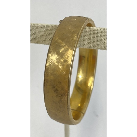 Carla Jewelry - Vintage Carla Midcentury MCM Gold Bracelet 12k‎ Gold Fillled Brushed Gold